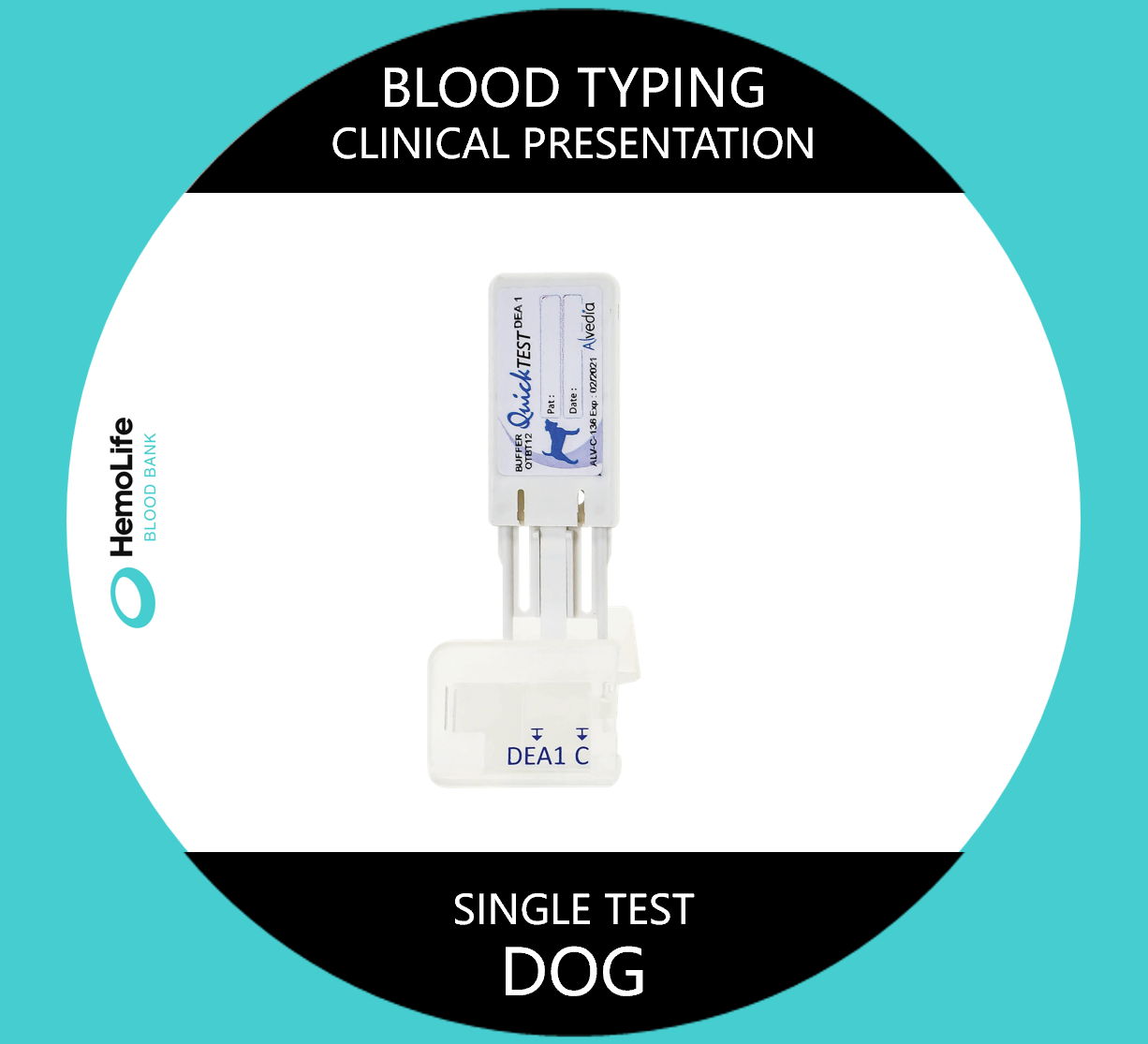 HBB-301 Tipagem Sanguínea - 1 Teste - Apresentação Clínica - CÃES