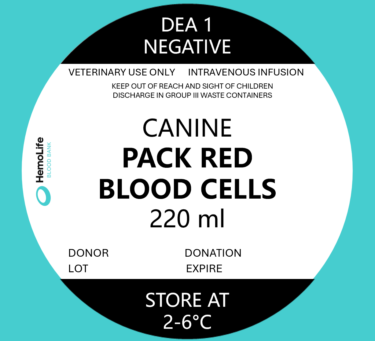 HBB-101 NEGATIVE - CANINE - 220 ML. - Pack Red Blood Cells -