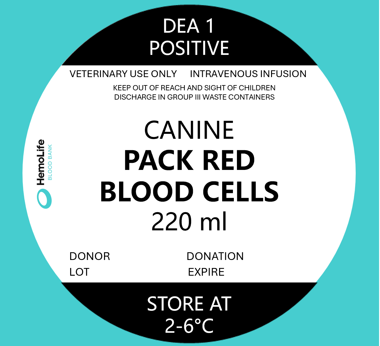 HBB-103 POSITIVE - CANINE - 220 ML. - Pack Red Blood Cells
