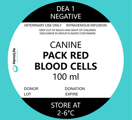 HBB-102 NEGATIVE - CANINE - 100 ML. - Pack Red Blood Cells