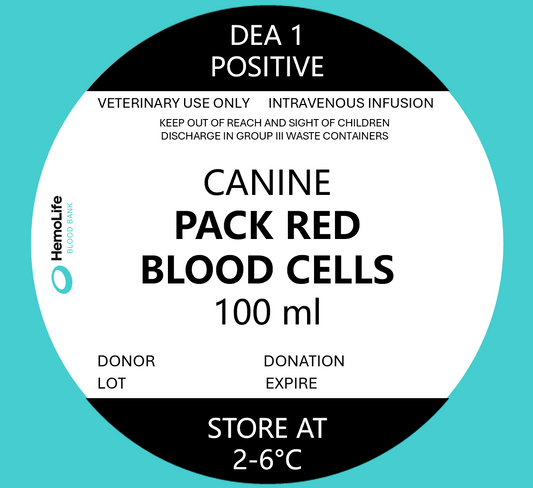 HBB-104 POSITIVE - CANINE - 100 ML. - Pack Red Blood Cells