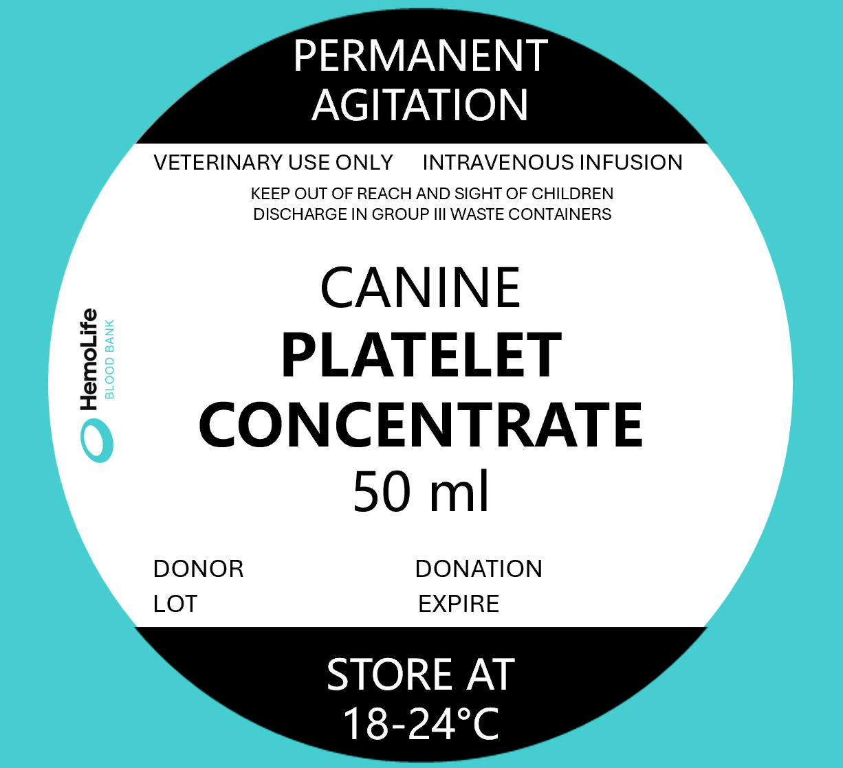 HBB-107 Platelet Concentrate - CANINE - 50 ml.