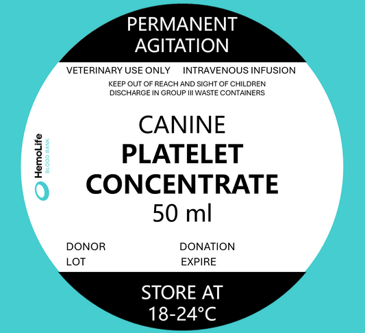 HBB-107 Platelet Concentrate - CANINE - 50 ml.
